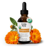 Aceite de Calendula Belleza Diaria en frasco de vidrio: hidratación suave para piel sensible