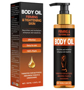 Bellisinno Body Firming Oil after shower bottle demonstrates quick absorption and lasting moisture.
