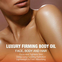 Bellisinno Body Firming Oil deep hydration for radiant skin and plump feel.