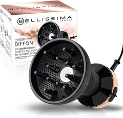 Bellissima Diffon ceramic diffuser bowl defining curls and reducing frizz for a smooth look.