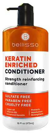 Bellisso Acondicionador de Keratina, envase crema para hidratación profunda y reparación