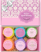 Bellisso set regalo de bombas de baño, seis unidades para relajación sensorial.