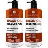 Bellisso champú aceite de argán brillo: cabello suave y radiante.