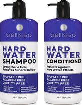 Bellisso champú agua dura vertido, limpia minerales para cabello más limpio