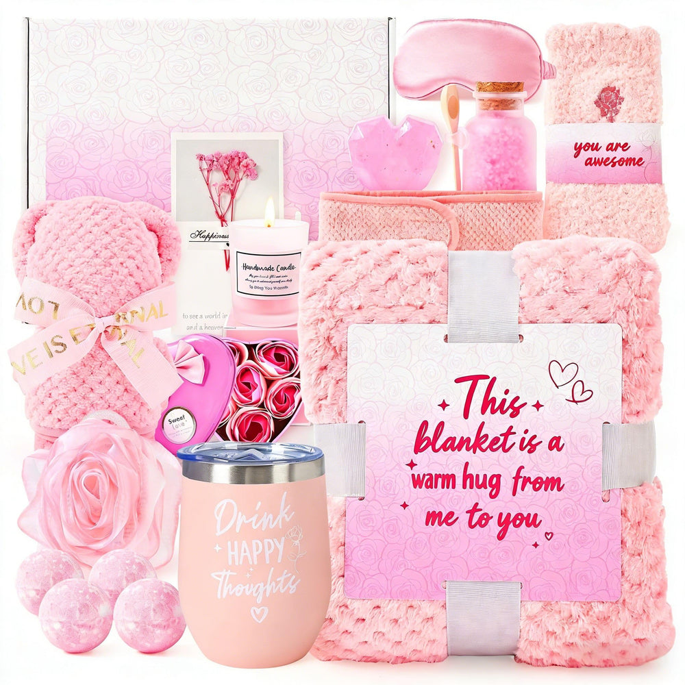 Belloxis cesta spa 15 piezas rosa para relajación en casa