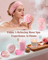 Belloxis vela y bombas para baño con aroma a rosa