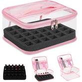 Beloving clear nail polish organizer holds up to 30 bottles at a glance.