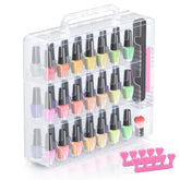Beloving nail polish organizer front view with clear visibility and 48 bottles.