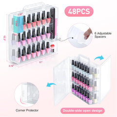 Beloving 48-slot case standing on dresser for easy access.