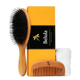 Belula premium boar bristle brush long hair shows detangling and shine for thick hair