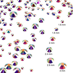 Bememo cristales AB 2.0 mm para uñas y accesorios deslumbrantes.