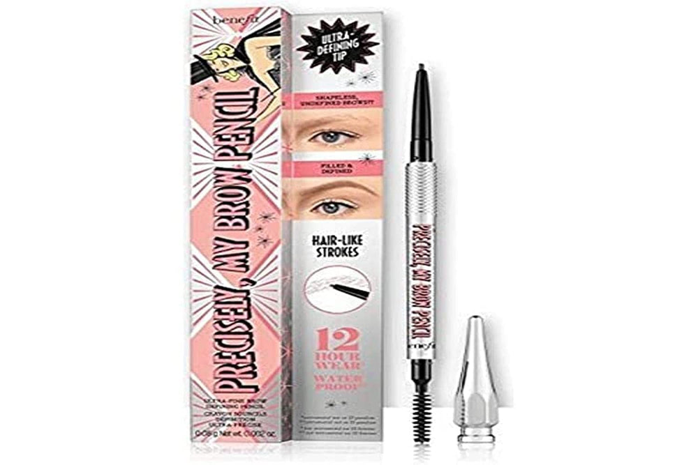 Benefit Precisely My Brow Pencil ultra-fine tip for precise, hair-like strokes.