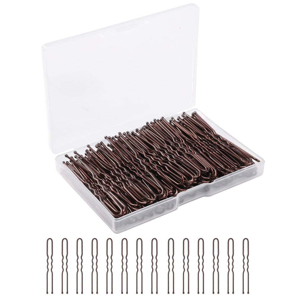 BEoffer pin en forma de U para cabello marrón, en caja, fácil de organizar.