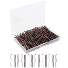 BEoffer pin en forma de U para cabello marrón, en caja, fácil de organizar.