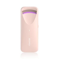 BEOVEA heated eyelash curler showing fast 8s heat for lasting curl