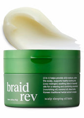 Bephor Braid Rev Balm bottle-pour for easy bedtime scalp care