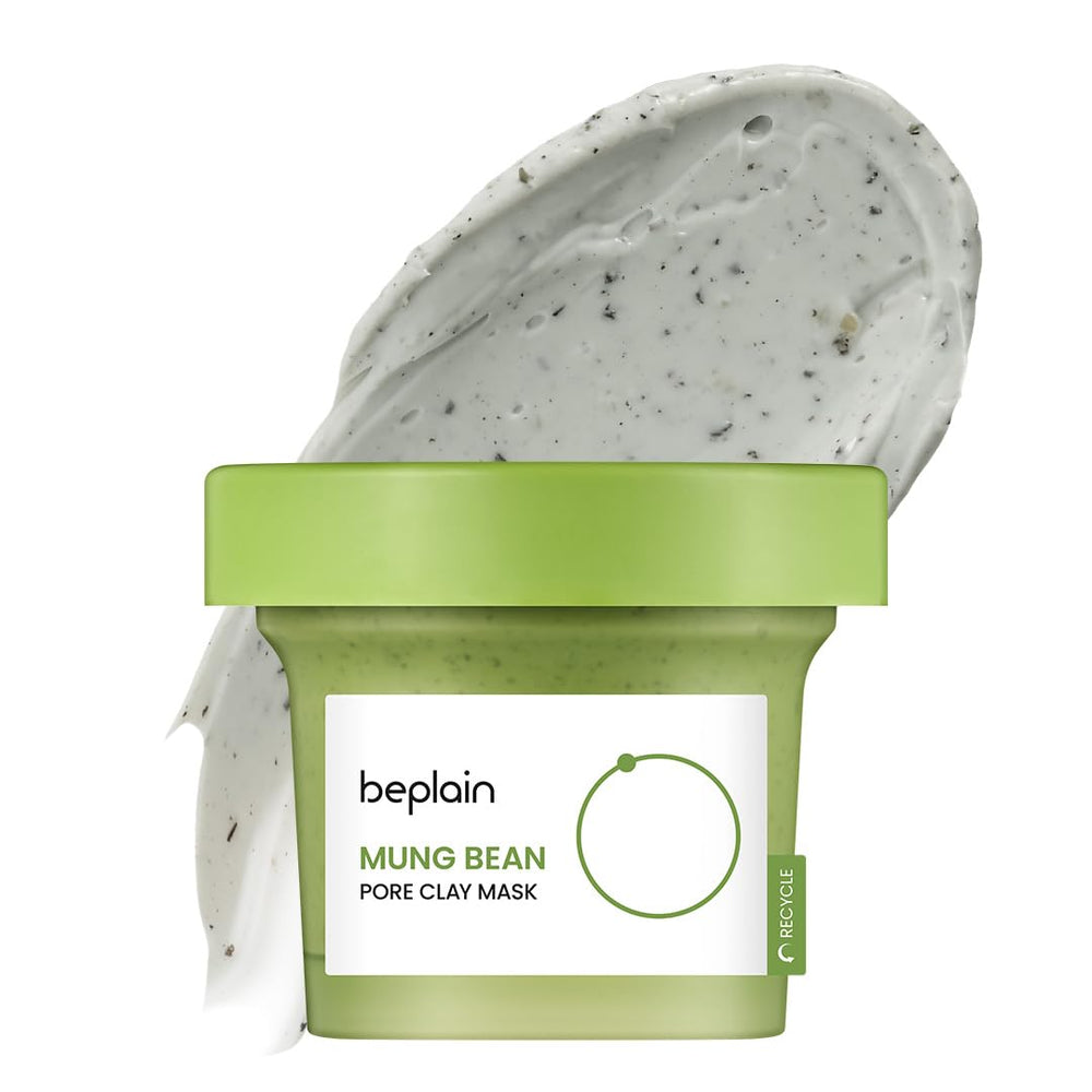 Beplain mascarilla de frijol mung, envase de 120 ml para limpieza suave.