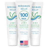 BERGMAN KELLY travel size 2-in-1 shampoo and conditioner bottle for guest rooms
