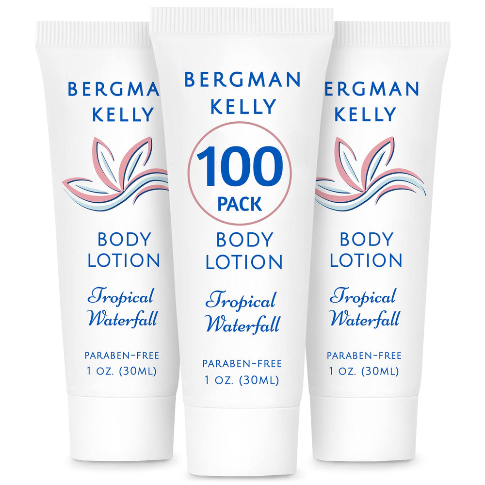 BERGMAN KELLY travel size lotion tube with Tropical Waterfall scent for guest rooms