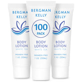 BERGMAN KELLY travel-size lotion foil-sealed tube for guest freshness