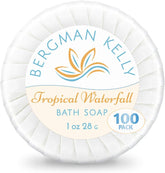 BERGMAN KELLY tropical waterfall soap bar 1oz, 100-pack for inviting hotel guest bathrooms.