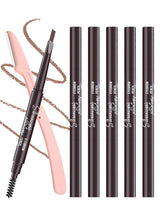 Berinist 6-pack light brown eyebrow pencils with compact packaging for easy on-the-go touch-ups