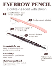 Berinist spoolie brush blends color for a natural brow look
