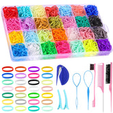 BESARME 28-color rubber bands for quick, colorful ponytails