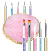 BESARME resin nail art palette in pink for easy color mixing.