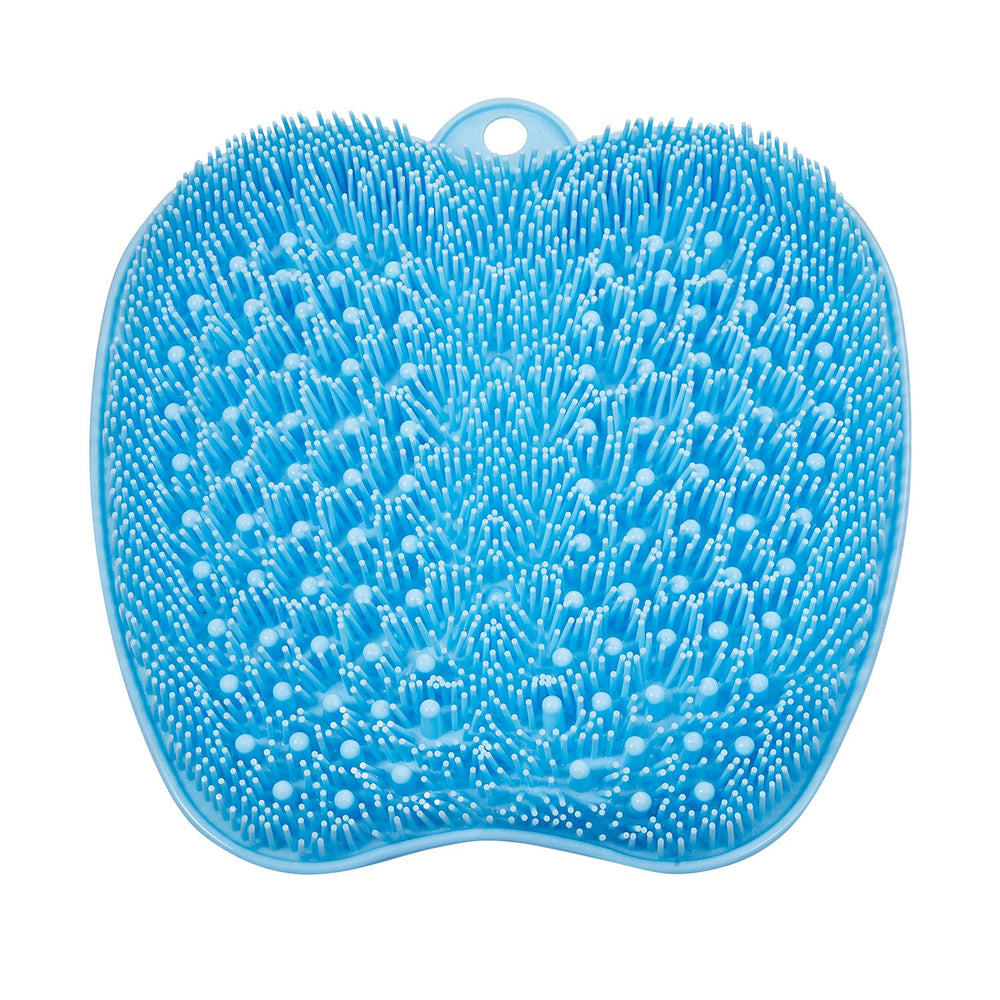 BESKAR alfombrilla limpiapies en la ducha con cepillos flexibles para limpieza suave.