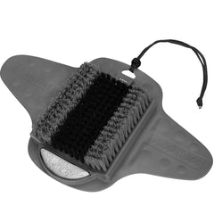 BESKAR shower scrubber with pumice stone exfoliates dead skin for smoother feet.