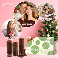 Bessrung dark brown hair ties blend with many hair colors for daily wear.