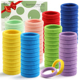 Bessrung rainbow colors hair ties pack for gentle secure hold across lengths