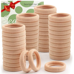 Bessrung thick seamless tan hair ties bundle for secure daily ponytails and workouts