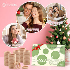 Bessrung tan seamless hair ties preventing snagging during removal and wear