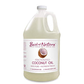 Best of Nature fractionated coconut oil bottle shows lightweight hydration