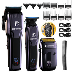 BESTBOMG BS-808C hair clipper front view for precise fades and salon-quality finishes