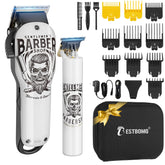 BESTBOMG hair clippers ceramic T-blade front view for smooth cuts
