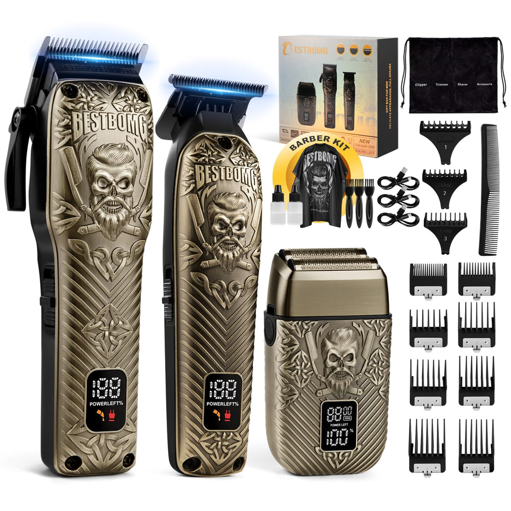 BESTBOMG hair clippers with a metal body for durable home grooming