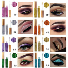 BestLand glitter eyeliner on eye displays bright sparkle and smooth application