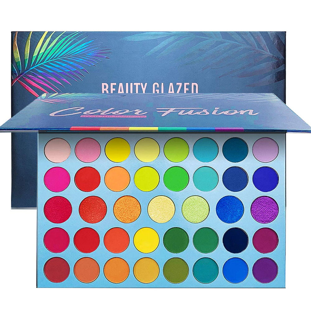 BestLand 39 colores arcoíris, paleta de sombras para maquillajes vibrantes.