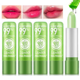 BestLand Aloe Vera color-changing lipstick pack shows mood-adaptive shade and moisturizing benefits.