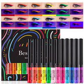 BestLand delineador líquido neón 12 colores para looks brillantes y duraderos