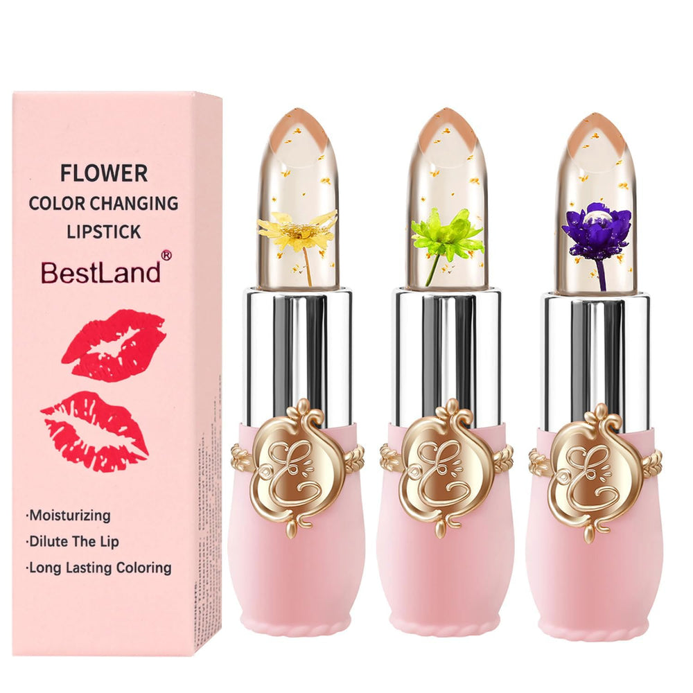 BestLand Flower Jelly Lipstick with real flower inside offers a unique, nature-inspired look