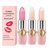 BestLand Flower Jelly Lipstick Set color-change lip tint on lips, personalized look