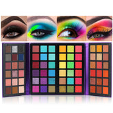 BestLand paleta de ojos 72 colores con doble puerta para viajar y crear maquillajes.