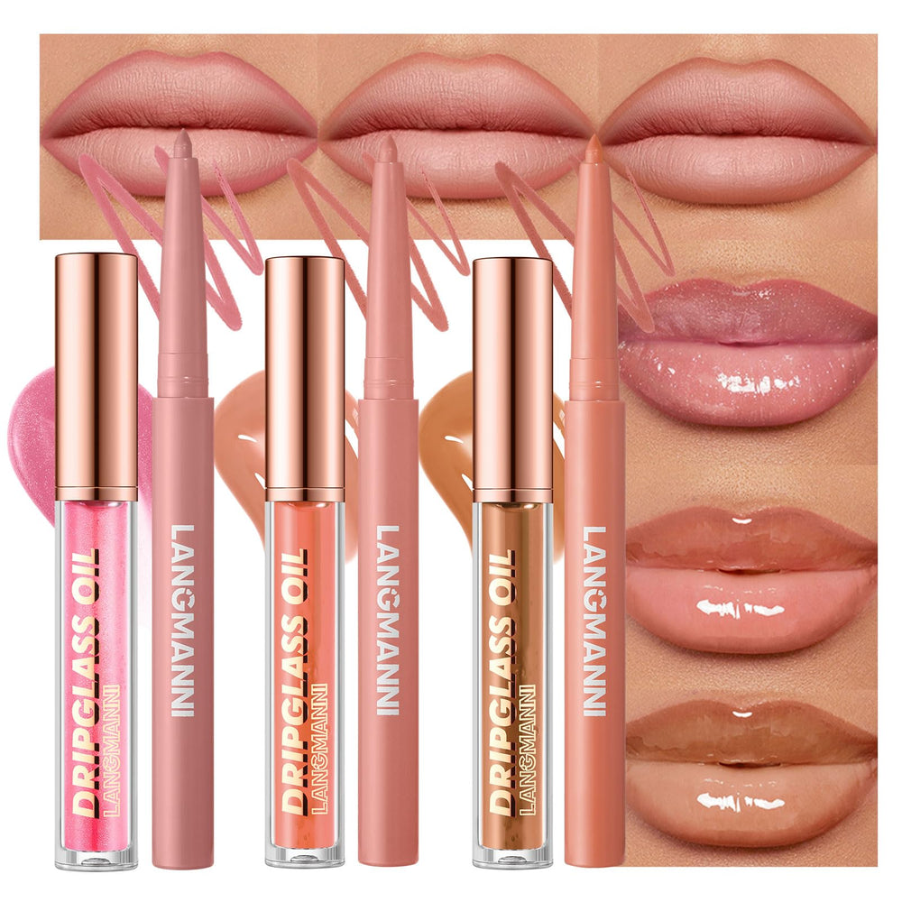 BestLand set labial aceites brillo: acabado sedoso e hidratación duradera.