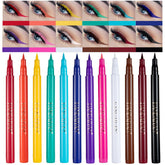 BestLand delineador líquido, paleta de 12 colores, ideal para estilos diarios vibrantes.