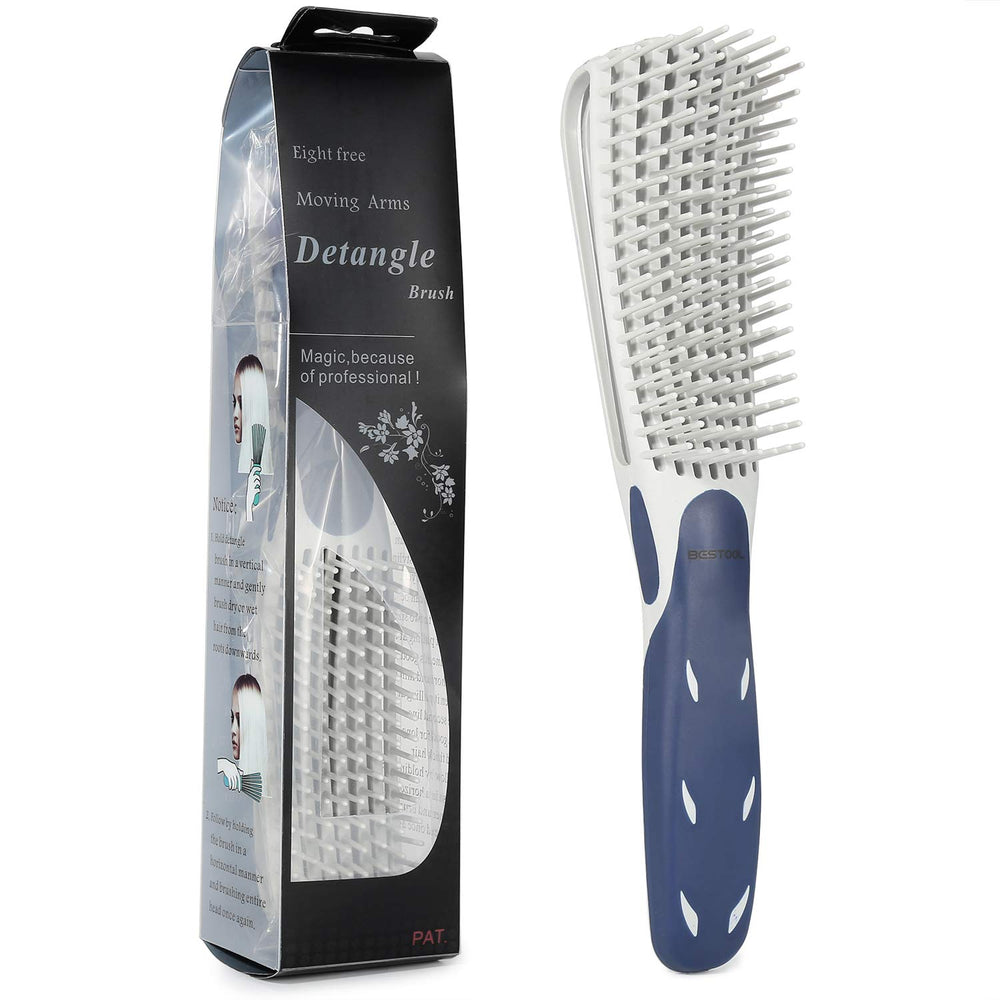 BESTOOL cepillo desenredante para cabello rizado, deslizamiento suave y rápido sin dolor.