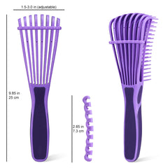 BESTOOL detangling brush with eight-arm design eases tangle removal.